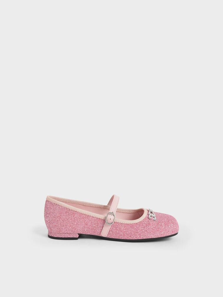 兒童蝴蝶結瑪莉珍鞋, 粉紅色, hi-res