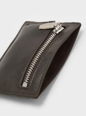 Carli Multi-Slot Card Holder, Dark Brown, hi-res
