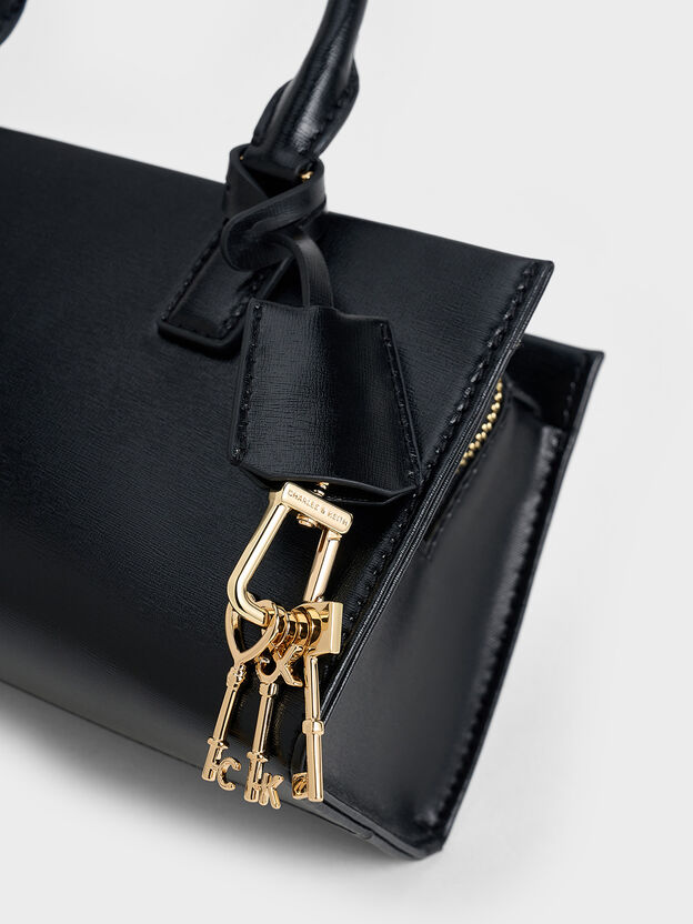 Mini bolso tote Kerry, Negro, hi-res
