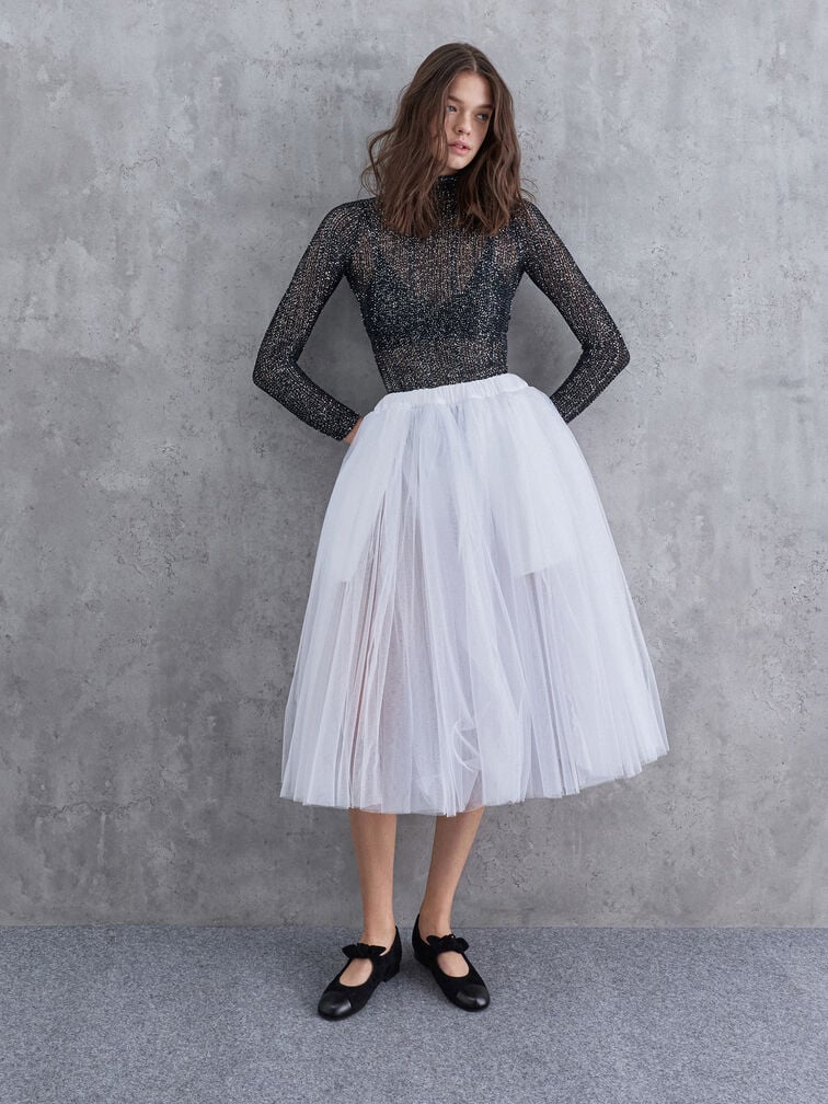 Suede & Leather Mary Janes, Black, hi-res