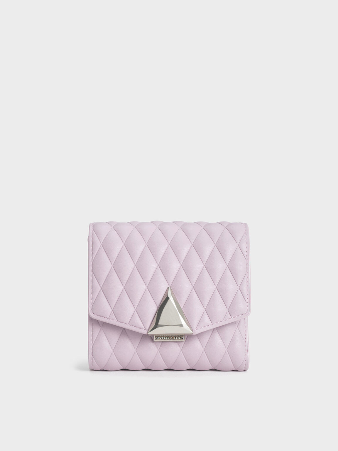 Quinlynn Metallic Accent Quilted Wallet, Lilac, hi-res