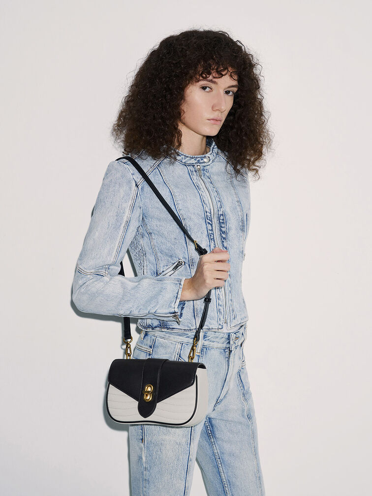 Aubrielle Panelled Crossbody Bag, Multi, hi-res
