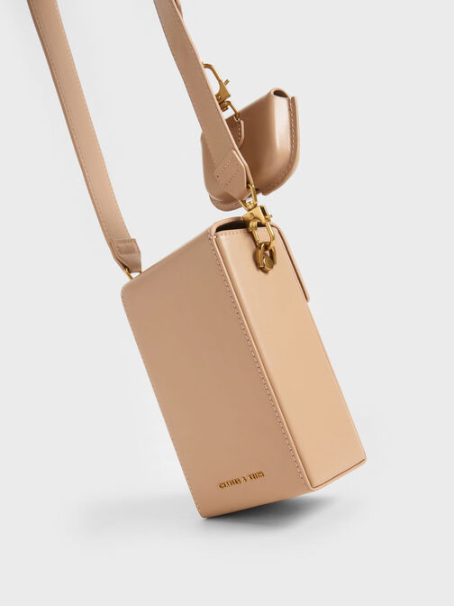 Elongated Crossbody Bag, Beige, hi-res