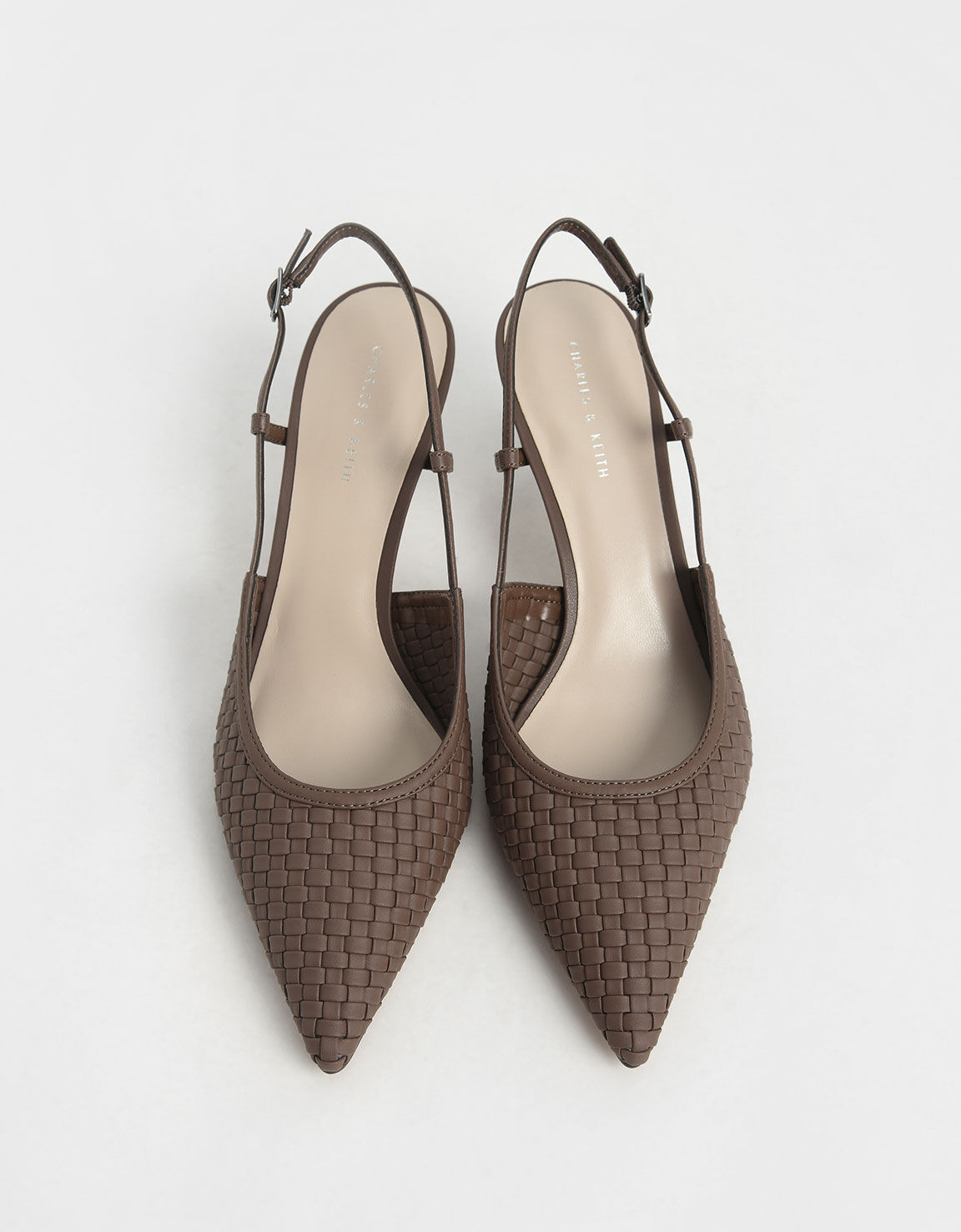 Brown slingback heels clearance