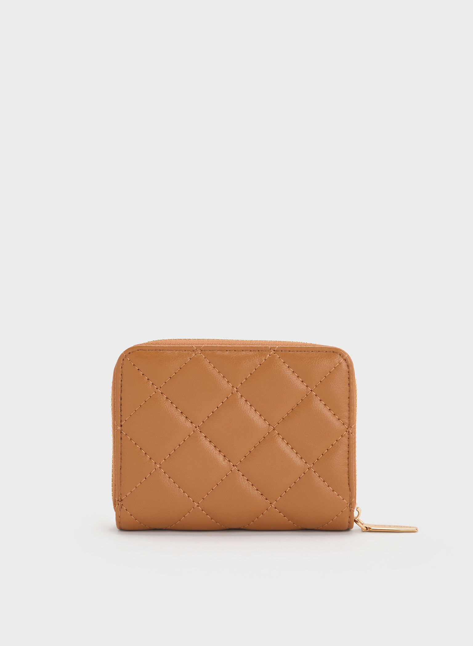 Alva Quilted Zip-Around Wallet, Russet Brown, hi-res
