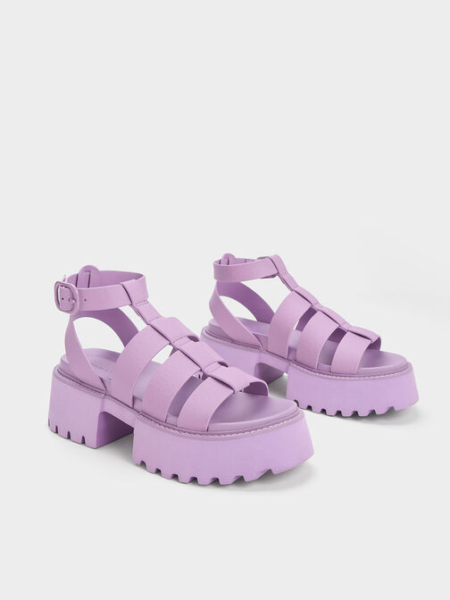 Nadine Gladiator Platform Sandals, Lilac, hi-res