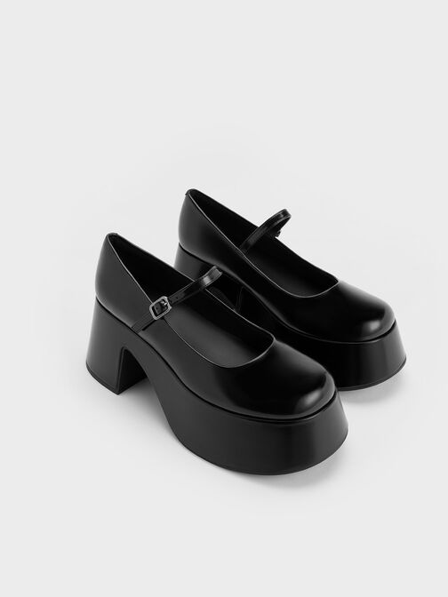 Platform Mary Janes, Black Box, hi-res