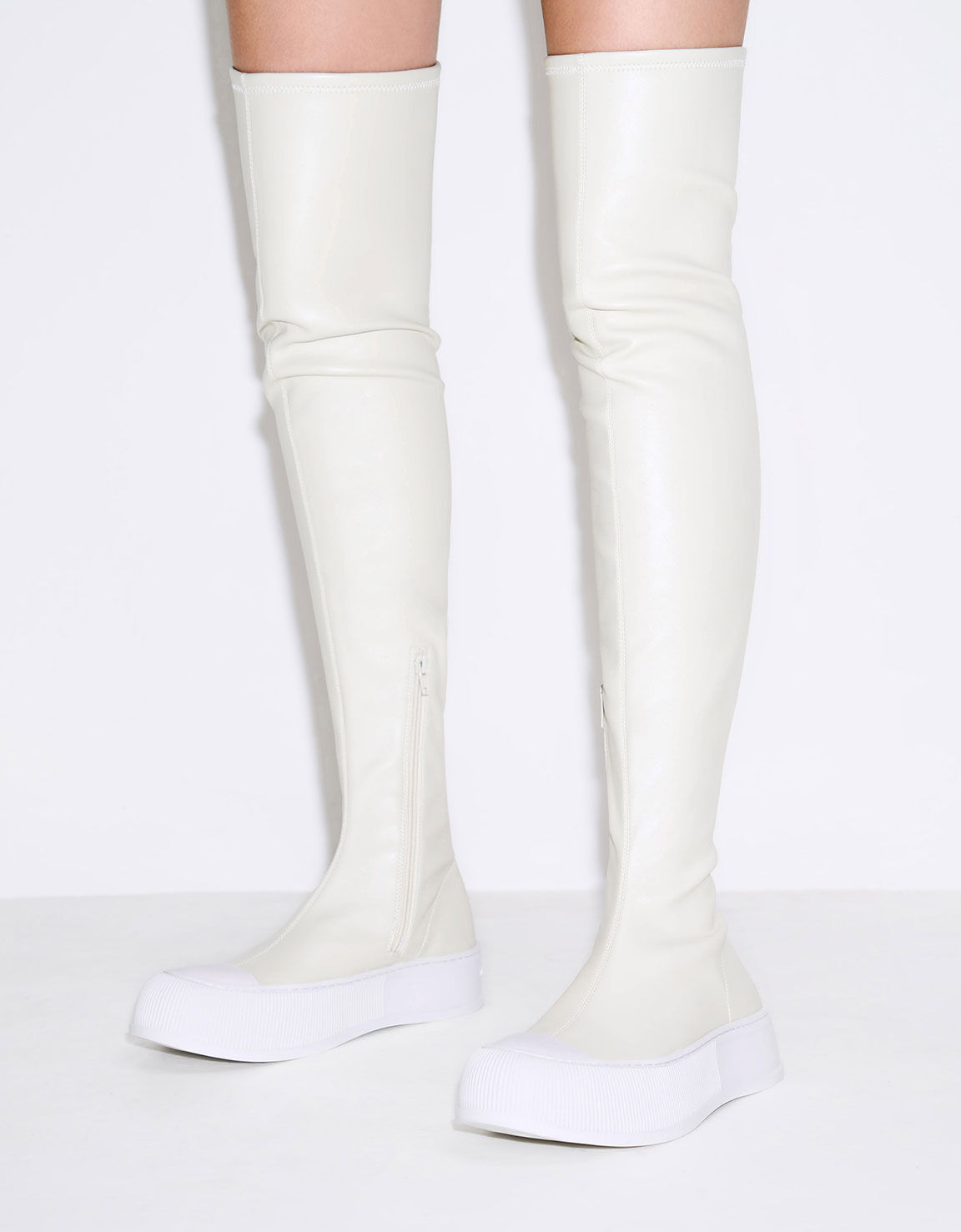 Thigh high sneaker boots sale