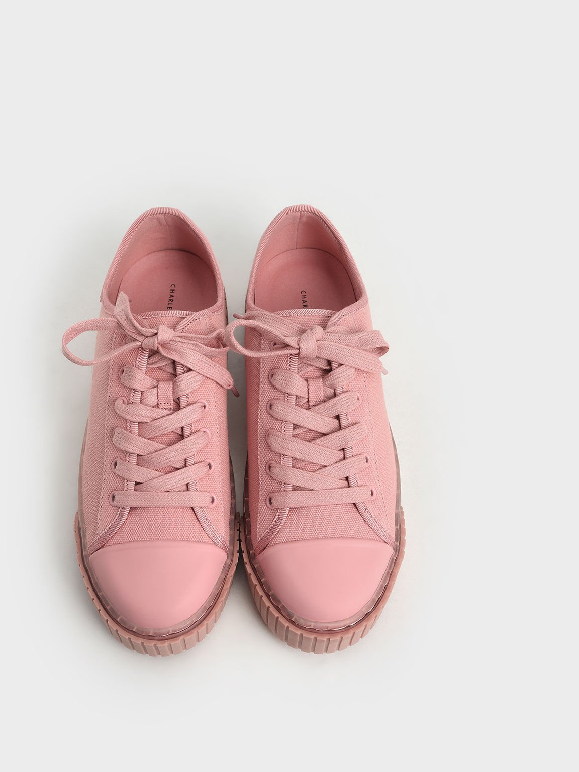 Organic Cotton Platform Sneakers, Pink, hi-res
