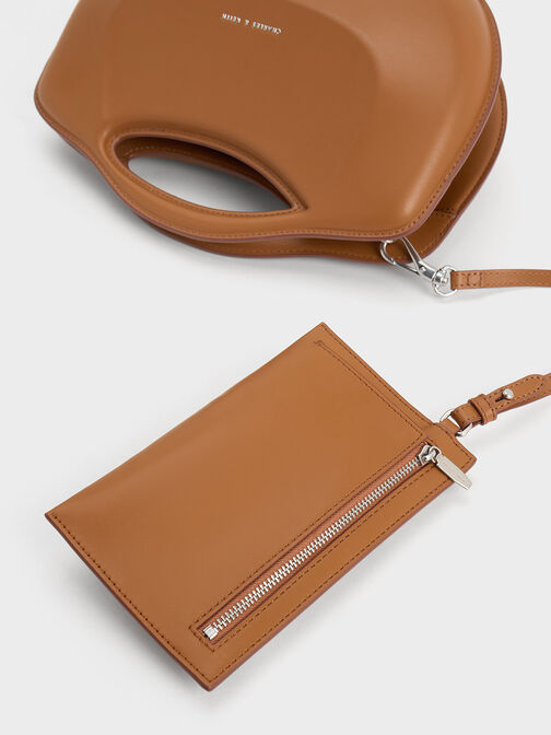 Cocoon Curved Handle Bag, Chocolate, hi-res