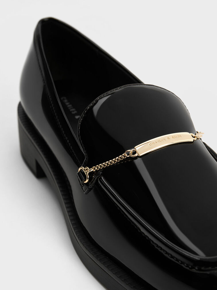 Lexie Metallic-Accent Loafers, Black Box, hi-res