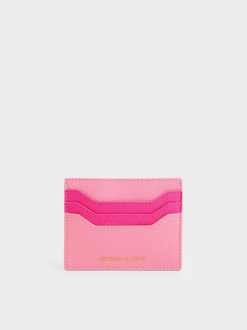 Two-Tone Multi-Slot Card Holder, Pink, hi-res