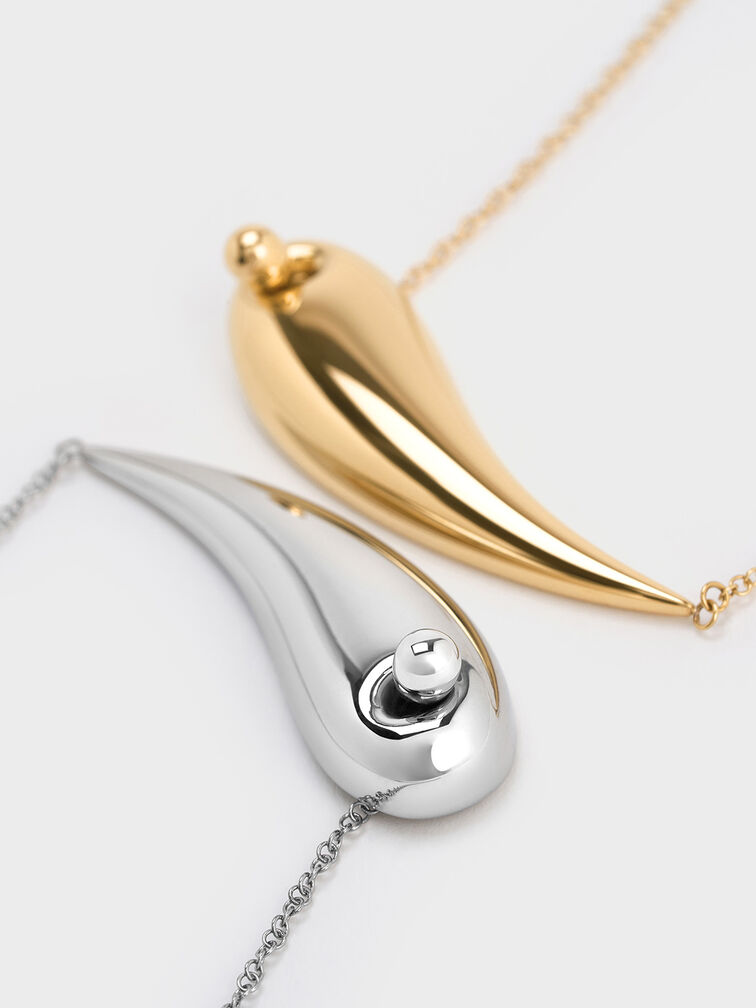 Eimear Sculptural Asymmetrical Necklace, Gold, hi-res