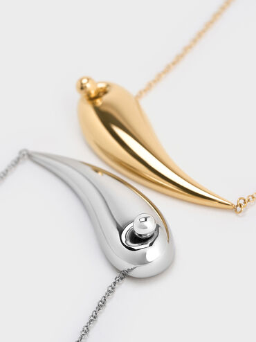 Eimear Sculptural Asymmetrical Necklace, Gold, hi-res