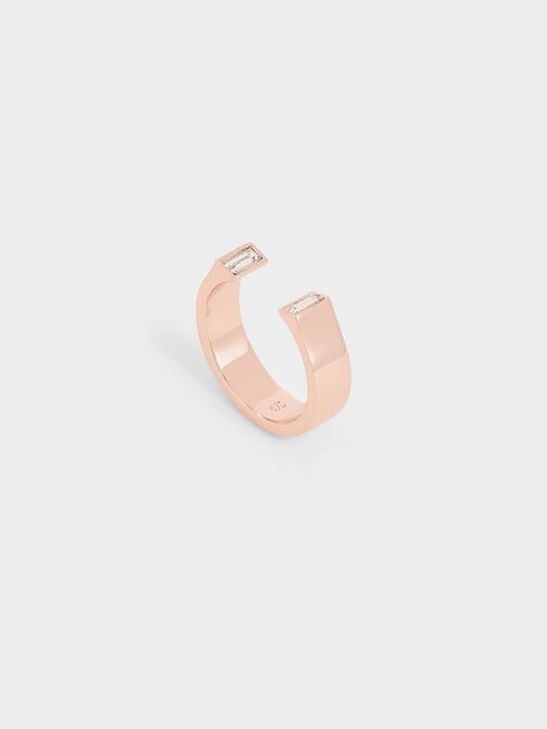 Swarovski® Crystal Open Ring, Rose Gold, hi-res