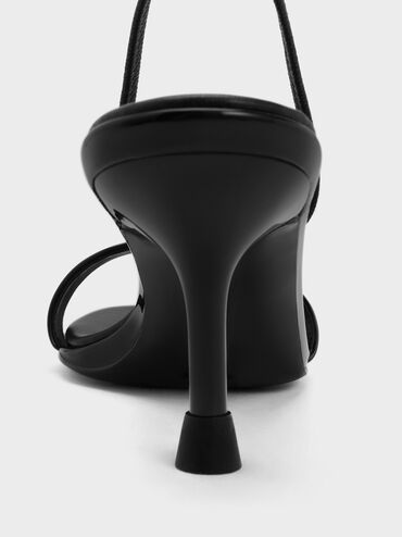 Patent Strap Kitten-Heel Slingback Pumps, Black Patent, hi-res