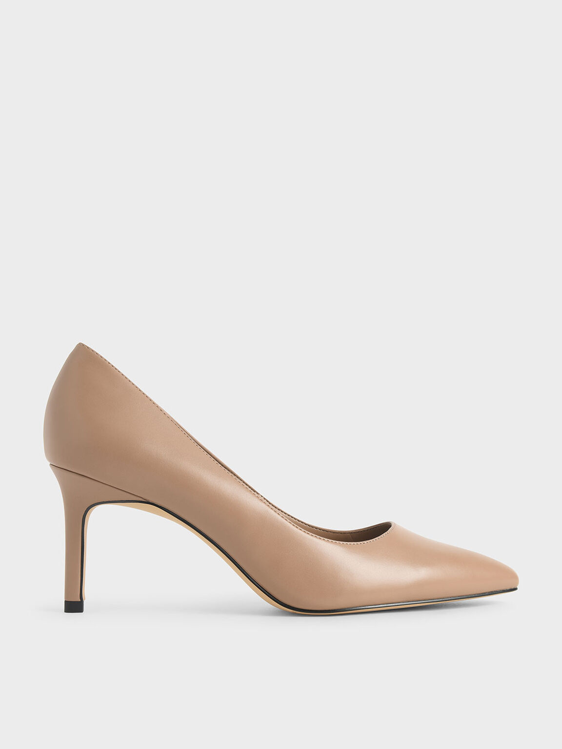Nude Pointed Toe Pumps - CHARLES & KEITH International