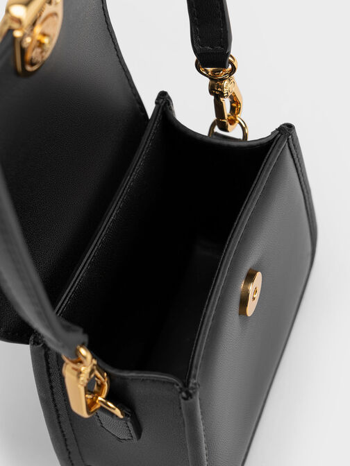 Moira Braided Handle Pouch, Black, hi-res