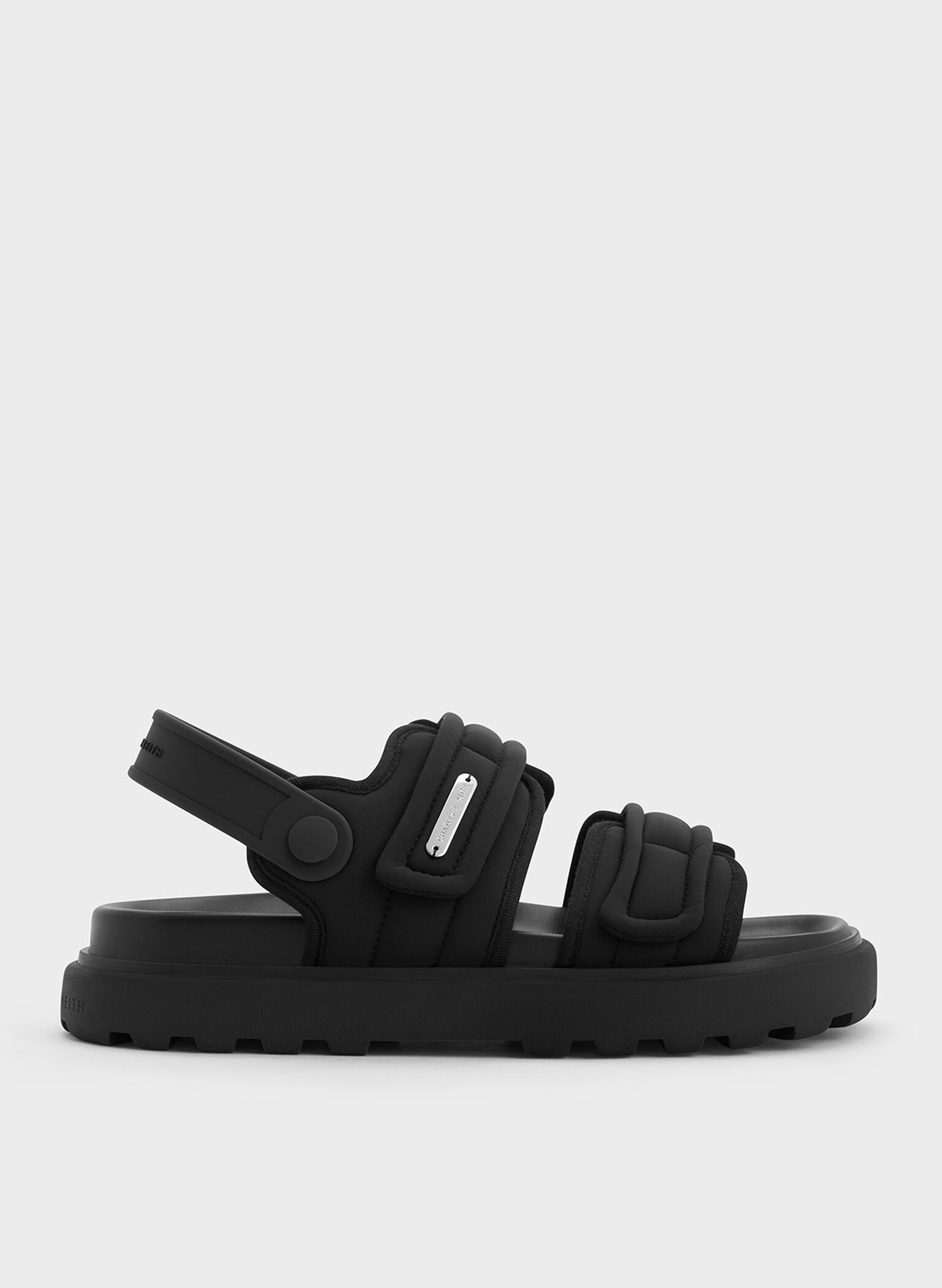 Black Romilly Puffy Sandals - CHARLES & KEITH MY