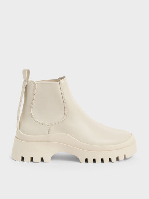 Extended Pull Tab Chelsea Boots, Chalk, hi-res