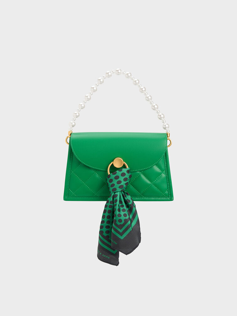 Roza 絲巾斜背小包, 綠色, hi-res