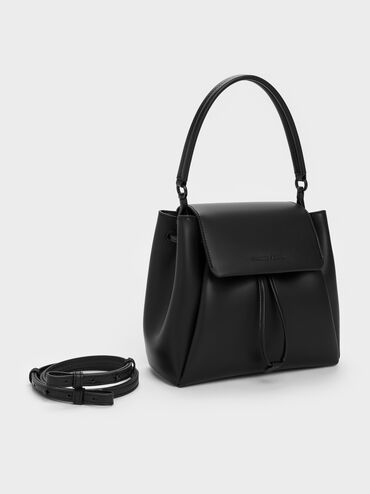 Hanya Top-Handle Backpack, Jet Black, hi-res