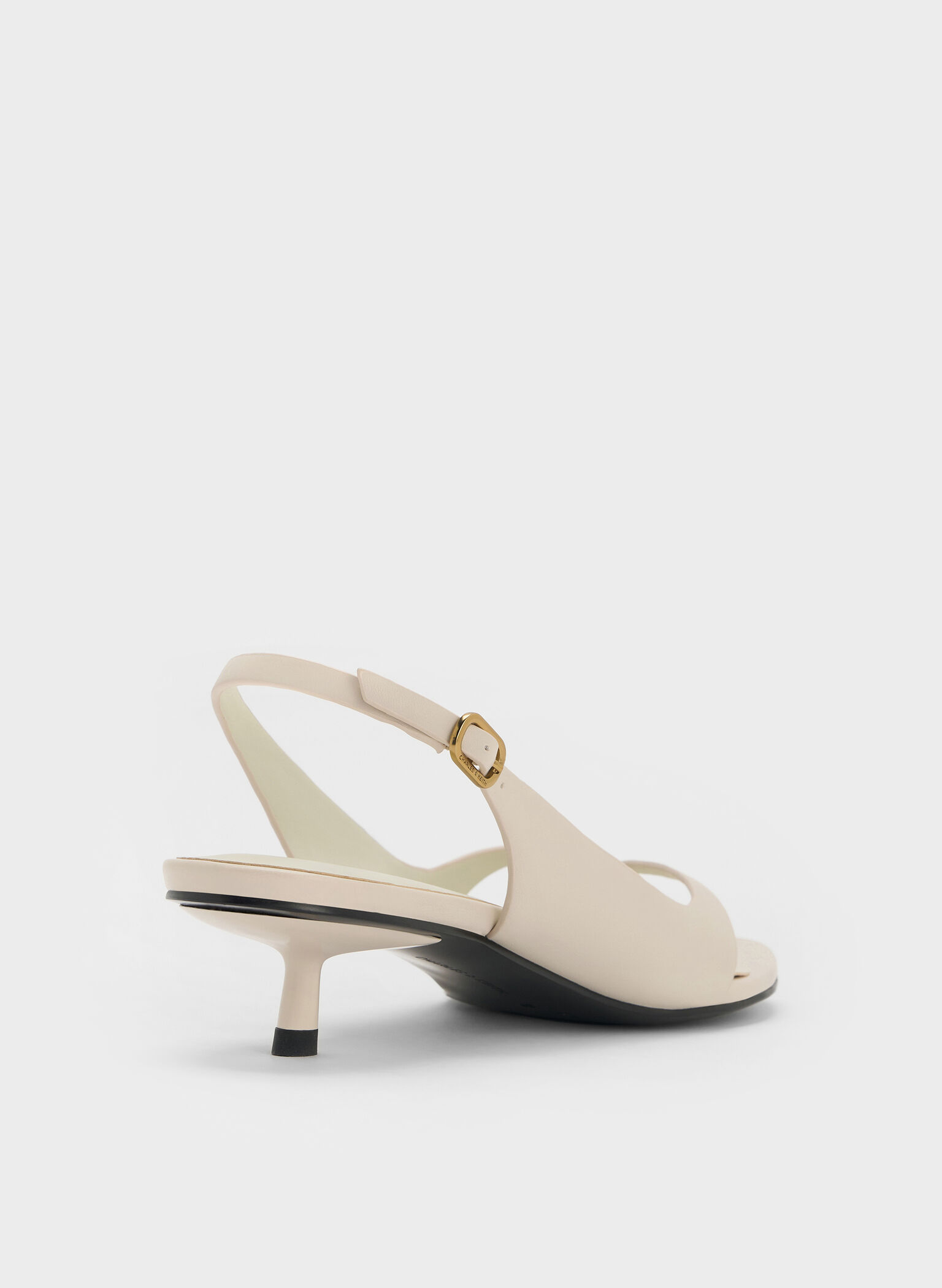 Rayne Square-Toe Kitten-Heel Thong Slingback Sandals, Blanco tiza, hi-res