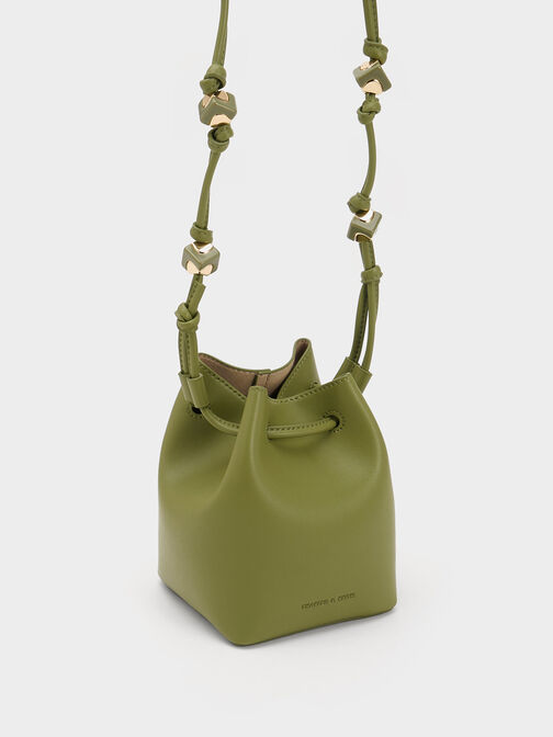 Cube Knotted Bucket Bag, Pistachio, hi-res