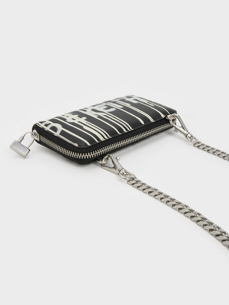 Swing Printed Zip Key Pouch, Multi, hi-res