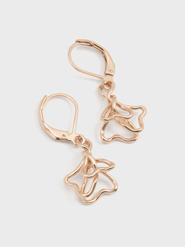 Fernley Flower Drop Earrings, Rose Gold, hi-res