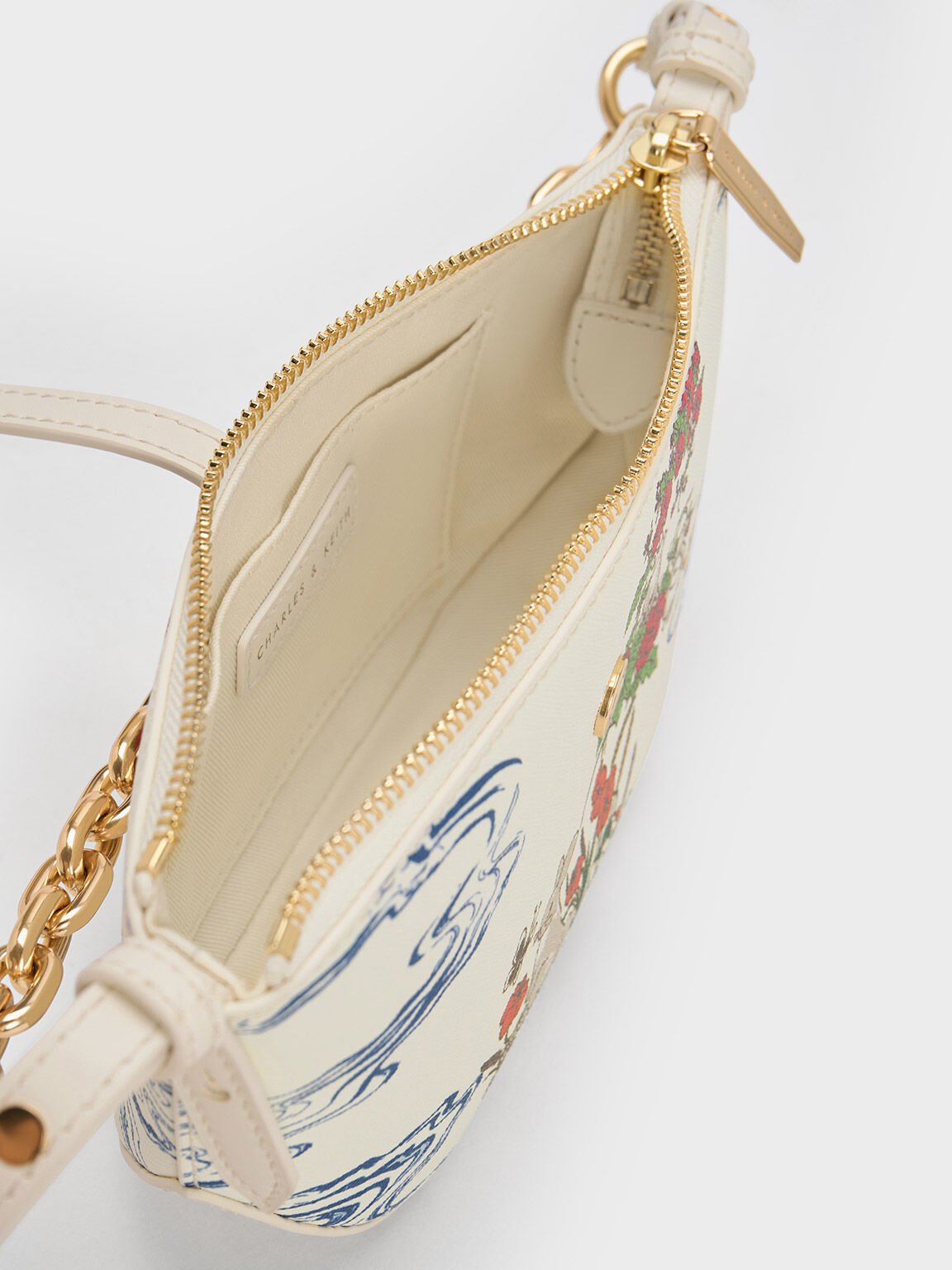 Rabbit Illustrated Belted Bag, Cream, hi-res