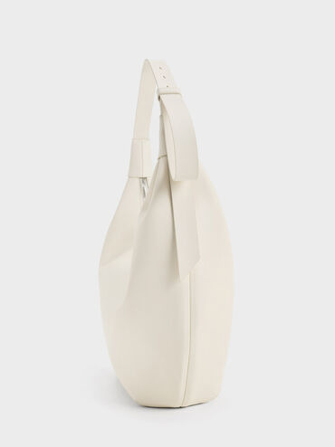 Odella Curved Hobo Bag, Cream, hi-res