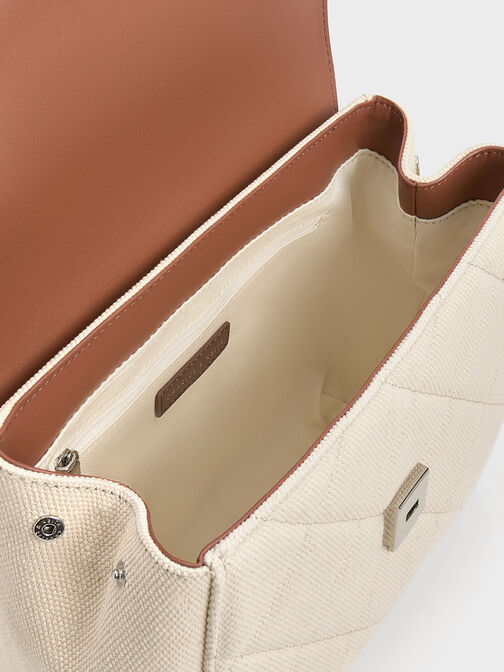 Lucy Quilted Backpack, Tan, hi-res