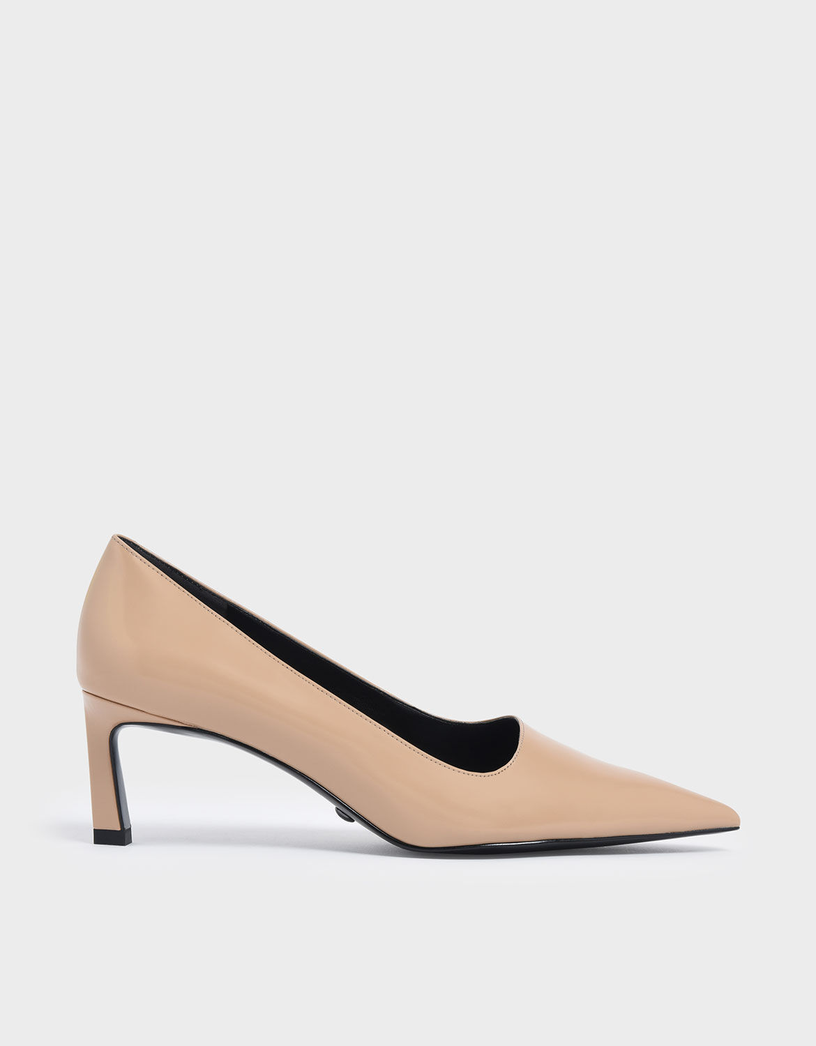 beige leather pumps