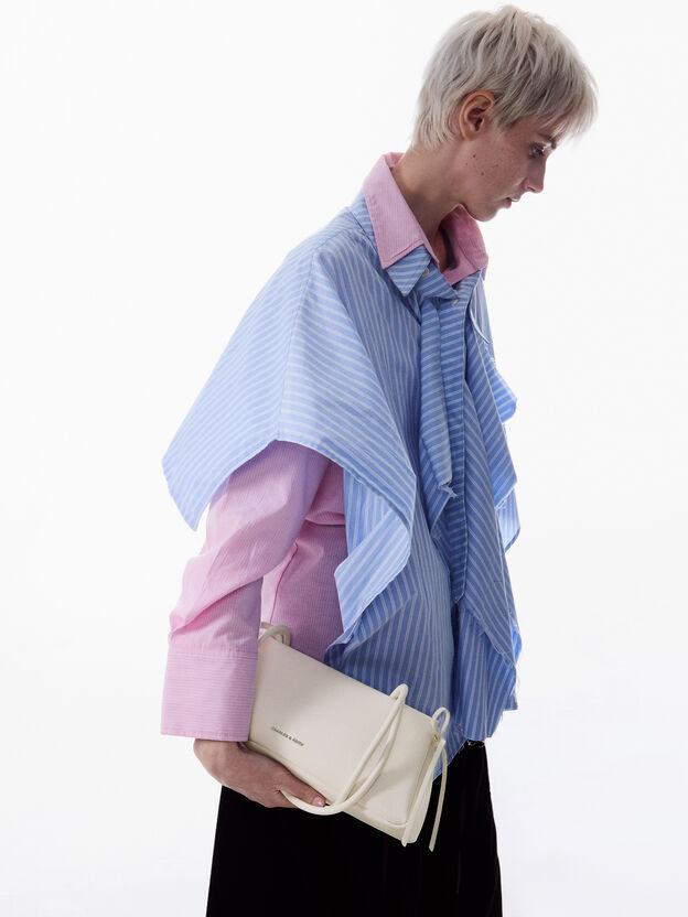 Hazel Bow Shoulder Bag, Meringue White, hi-res