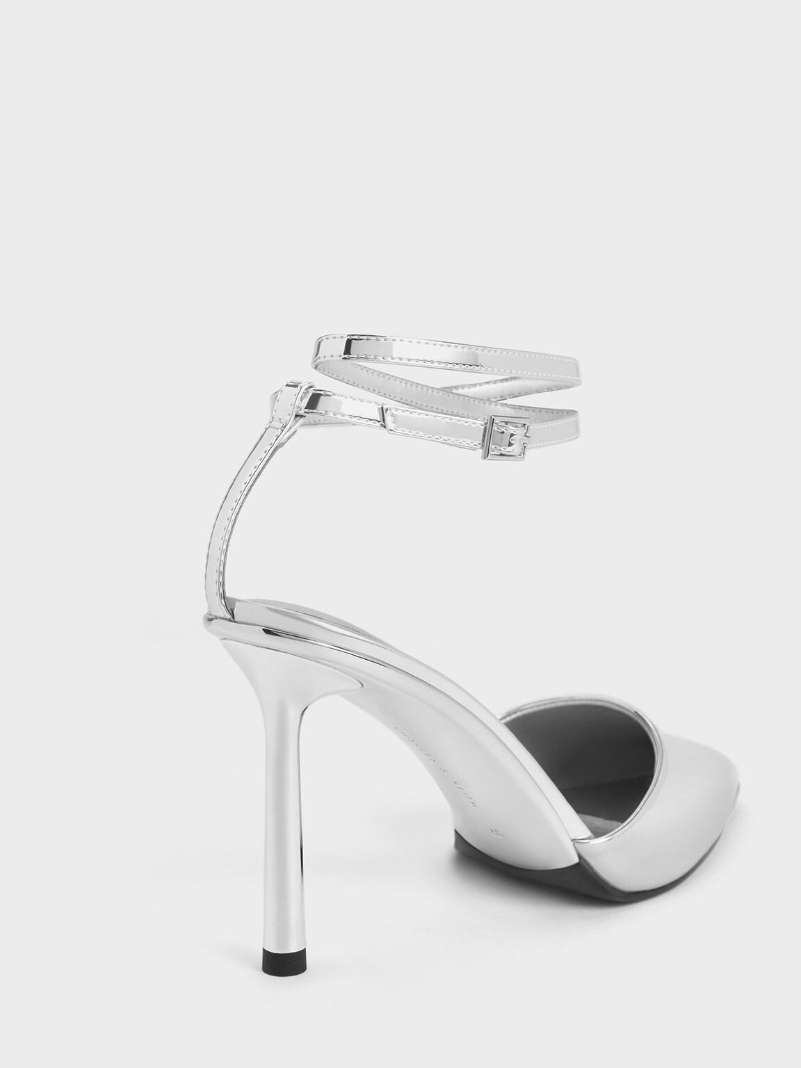 Silver grey top heels