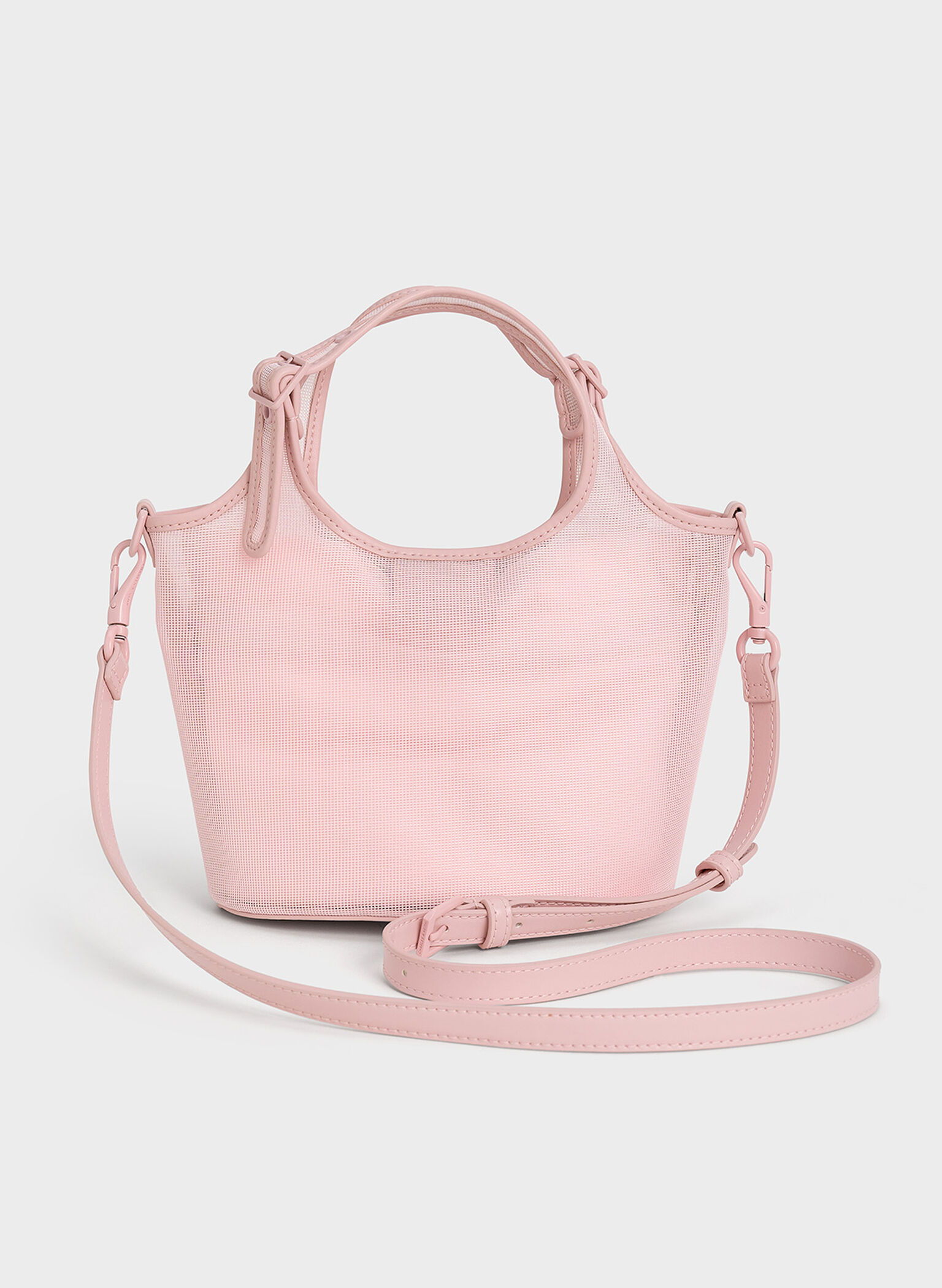 Mesh Sequin-Flower Tote Bag, Blossom Pink, hi-res
