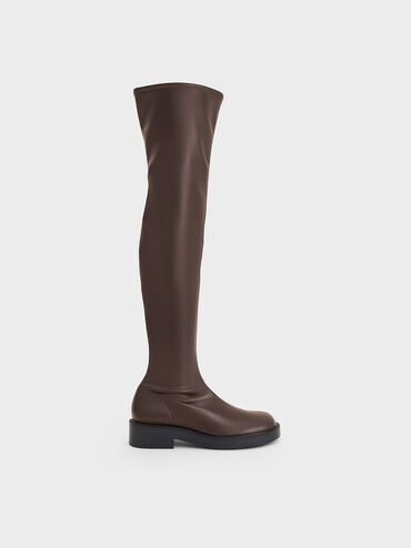 Jett Thigh-High Boots, Dark Brown, hi-res