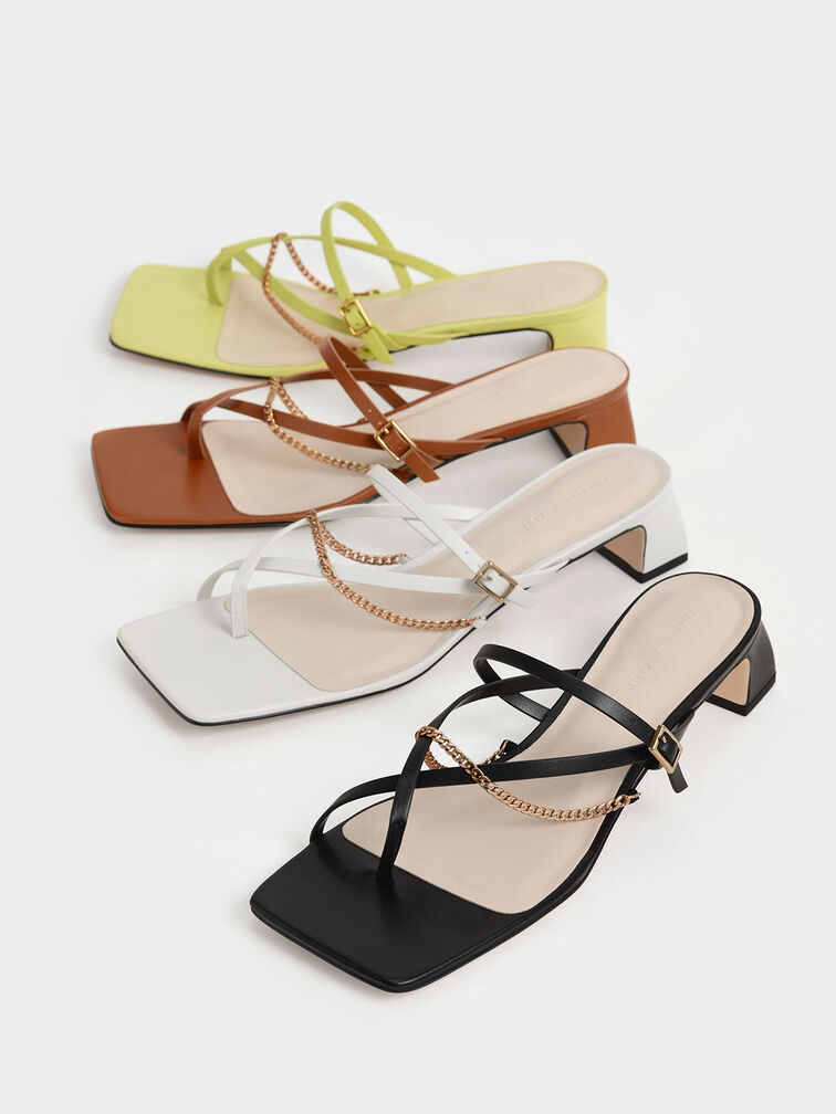 Chain Link Toe-Ring Sandals, Chalk, hi-res