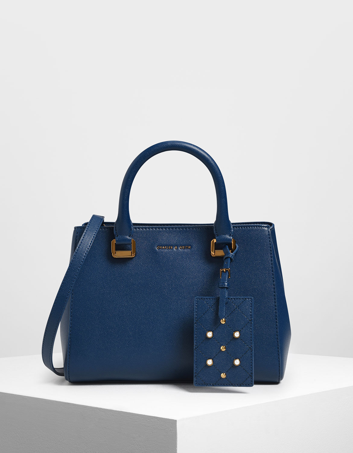 Charles and keith navy blue bag clearance
