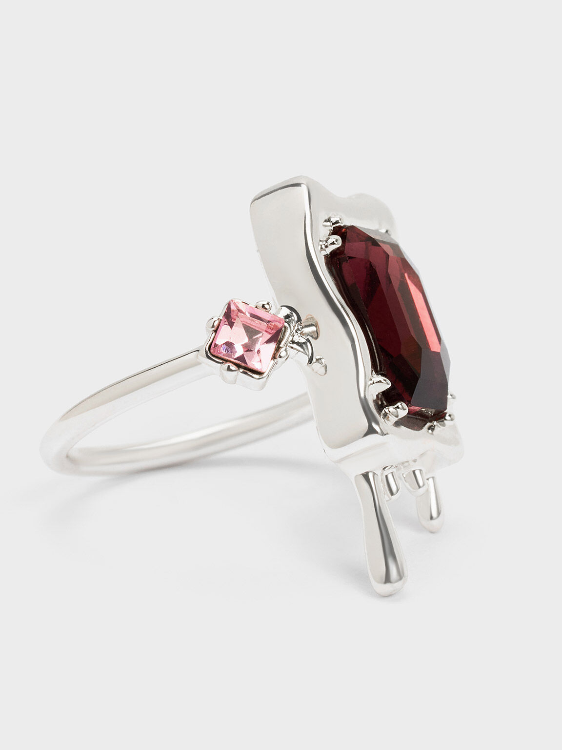 Garnet shop ring silver