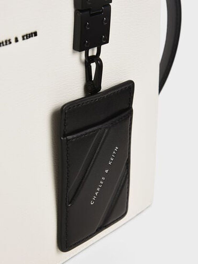 Bolsa com alça superior dupla Cameron, White, hi-res