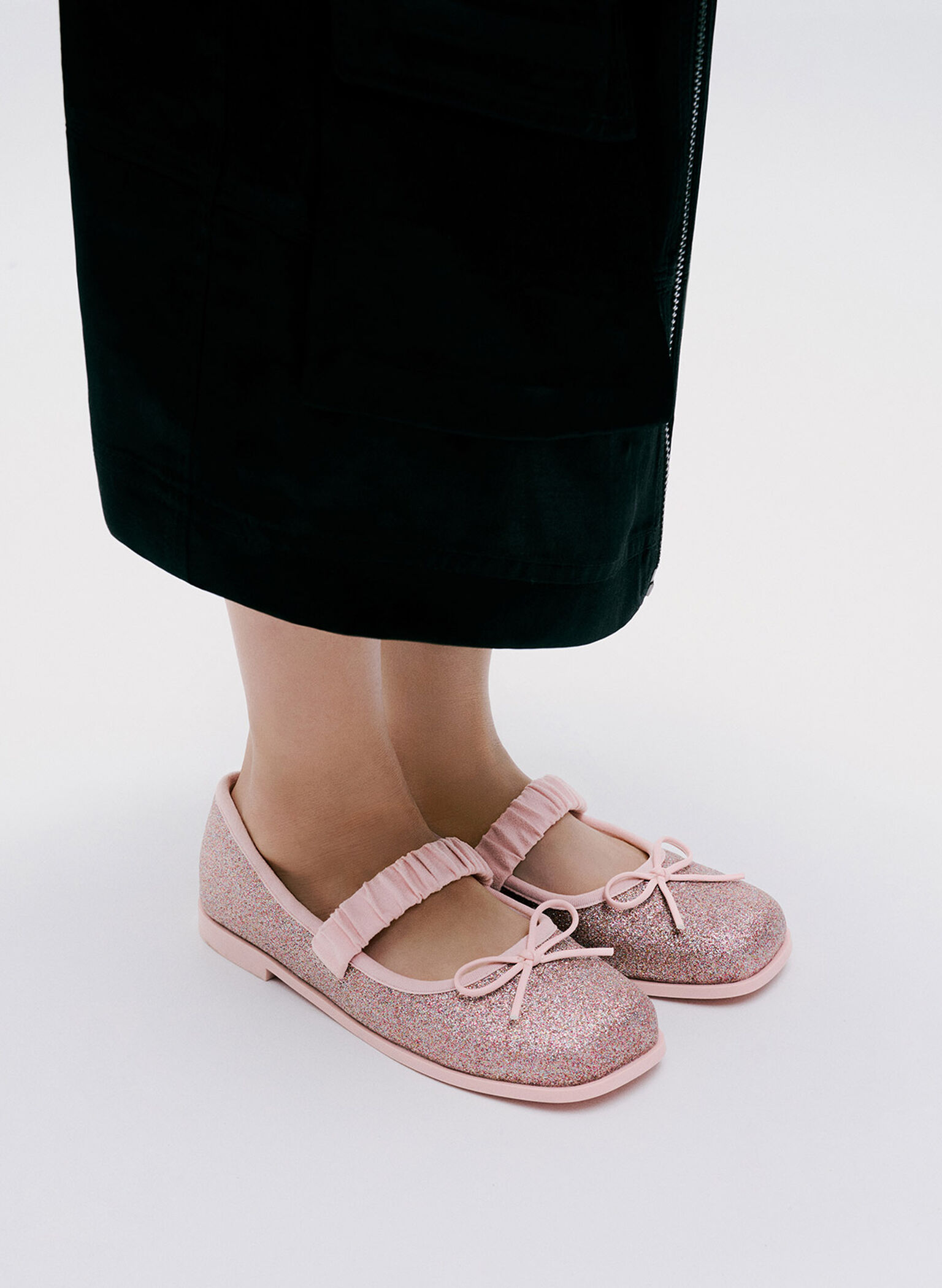 Mary Janes com brilho para meninas, Pink, hi-res