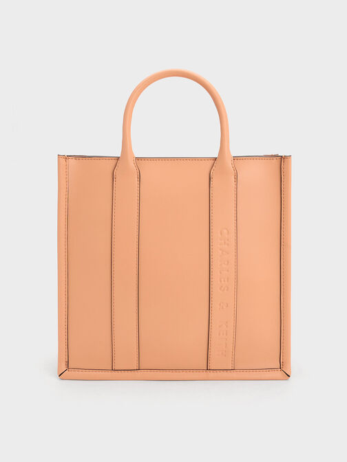 Clover Trapeze Tote Bag, Orange, hi-res