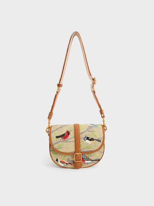 Flora Jacquard & Nylon Crossbody Bag, Multi, hi-res