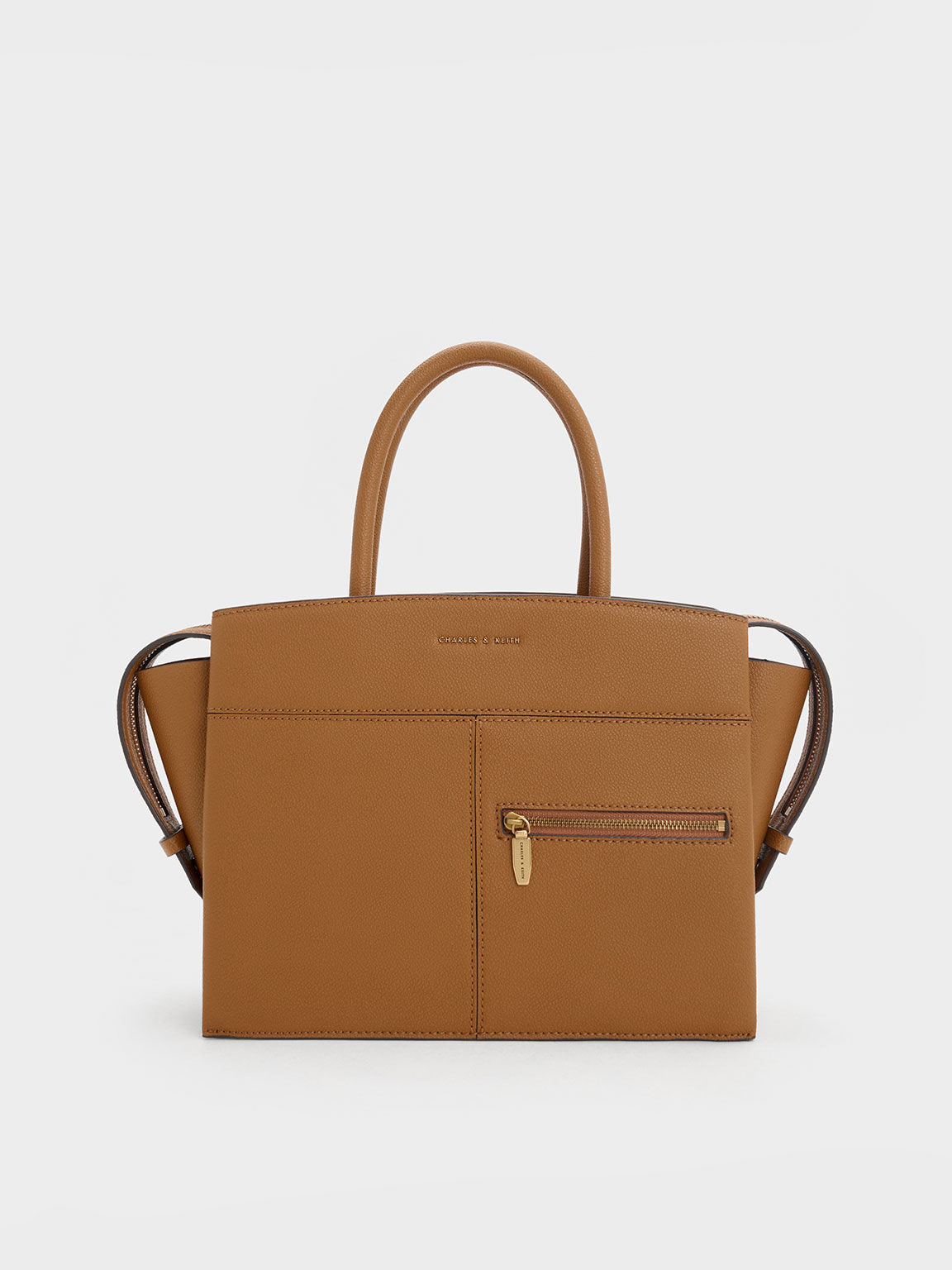 Chocolate Anwen Trapeze Top Handle Bag CHARLES KEITH AR