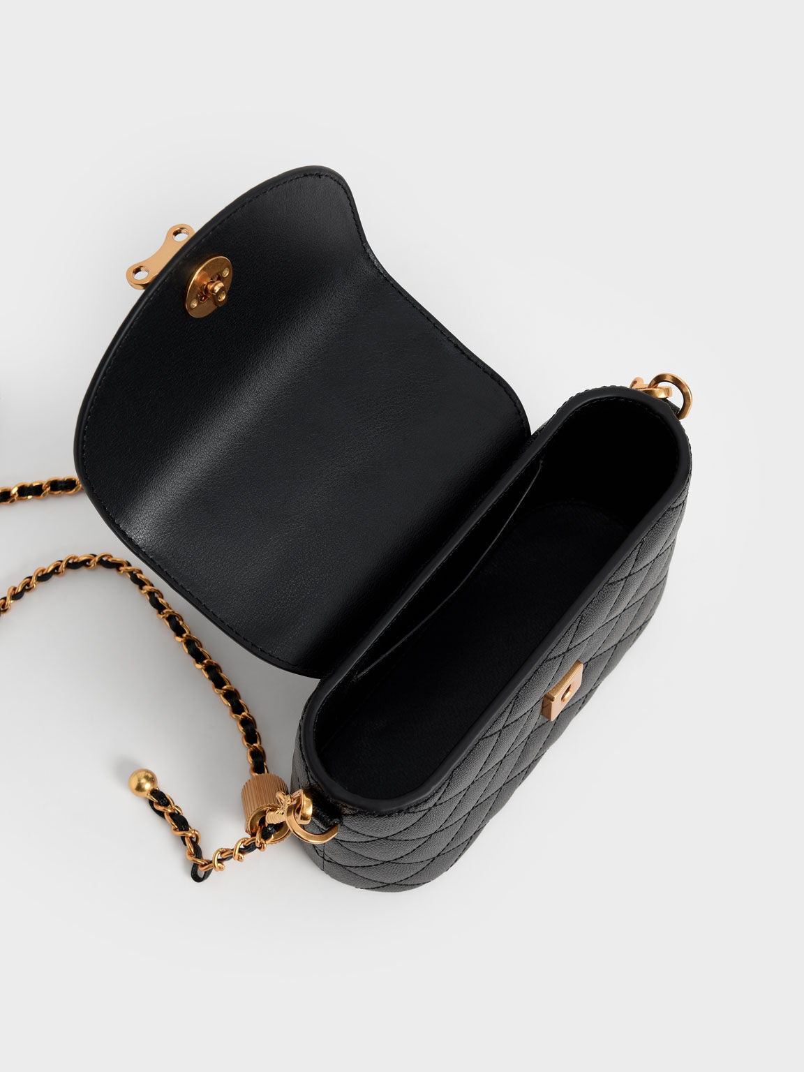 Top Handle Circle Bag, Negro, hi-res