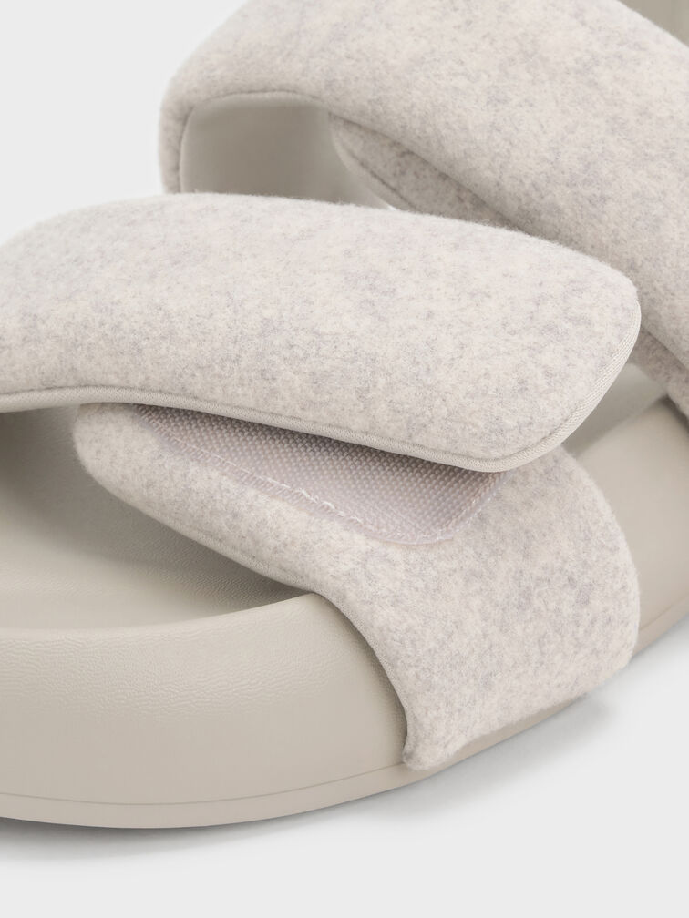 雙粗帶厚底涼鞋, 淺灰色, hi-res