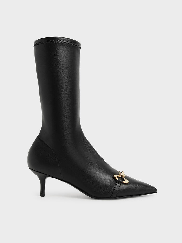 Elery Slip-On Ankle Boots, Black, hi-res