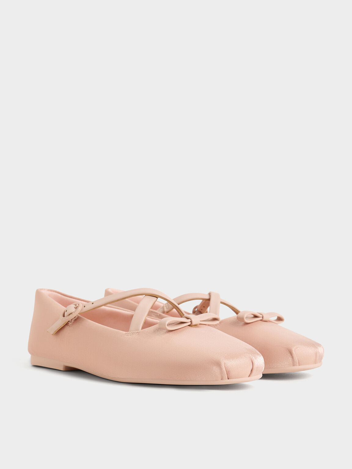 Girls Bow Mary Janes Light Pink